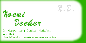 noemi decker business card